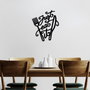 Wallity Just Eat It - Accesorio Decorativo de Pared Metálico Negro